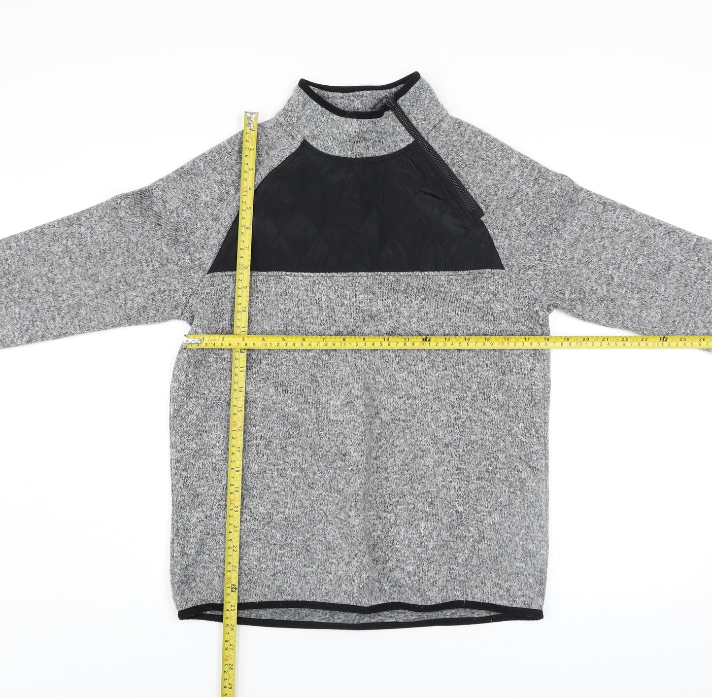 St. Bernard for Dunnes Stores Men's Grey 1/4 Zip Pullover Sweatshirt M