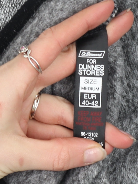 St. Bernard for Dunnes Stores Men's Grey 1/4 Zip Pullover Sweatshirt M