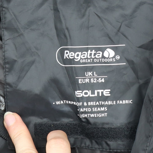 Regatta Men's Black Waterproof Lightweight Rain Jacket L