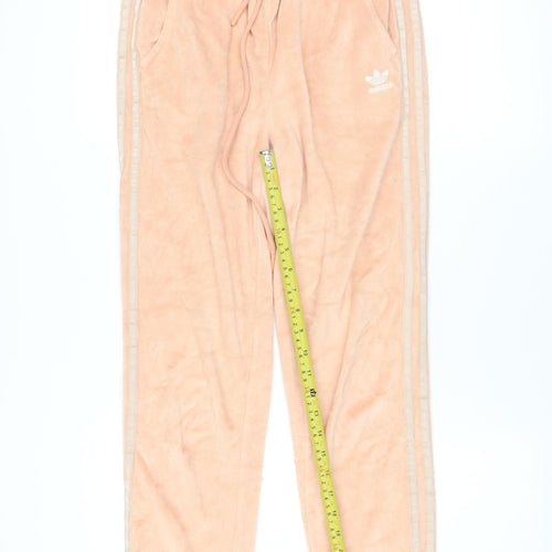 adidas Women's Peach Velour Jogger Trousers Size 8