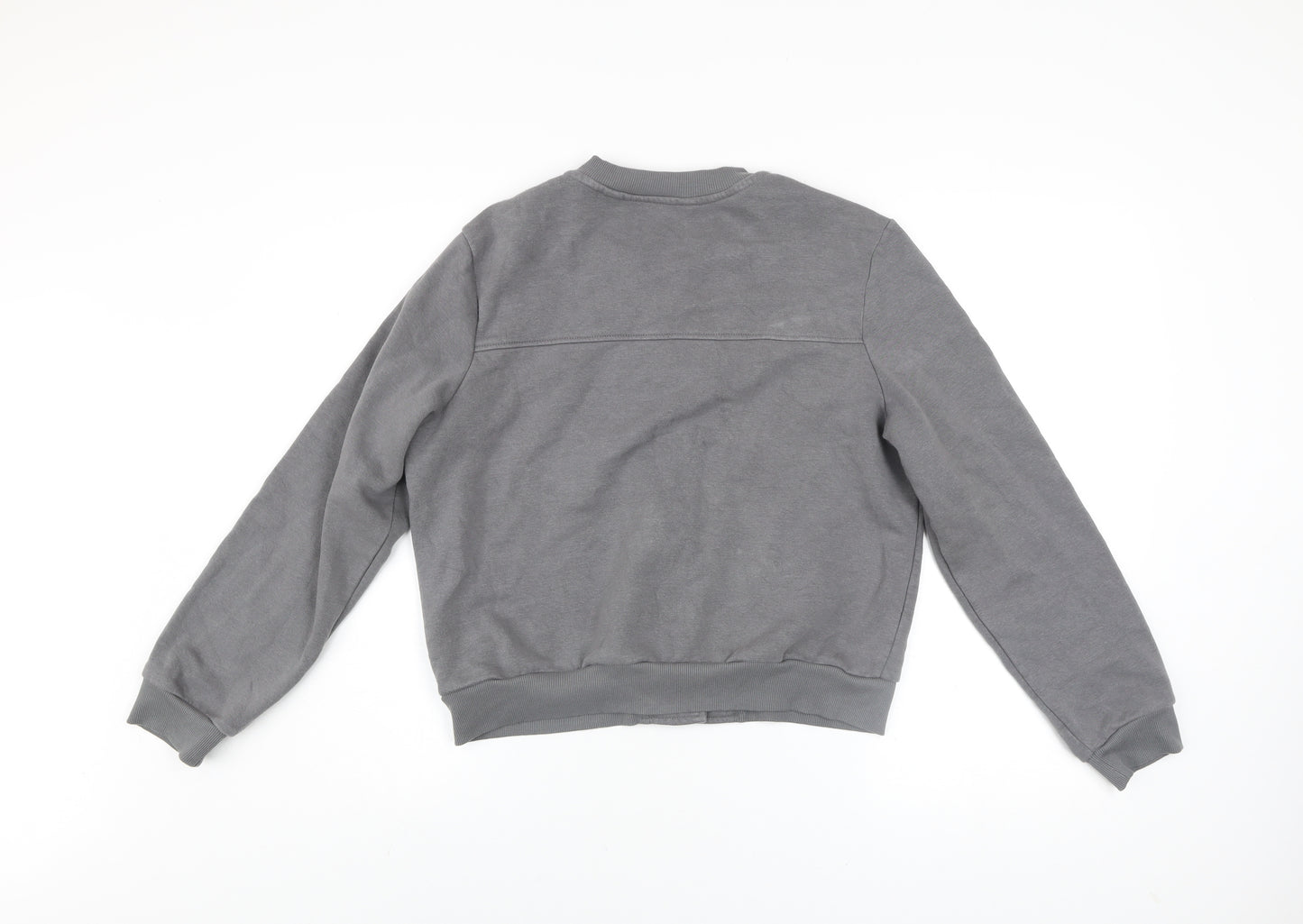 Brave Soul Women's Grey Small Basic Bomber Jacket Cotton Blend