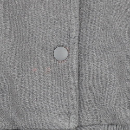 Brave Soul Women's Grey Small Basic Bomber Jacket Cotton Blend