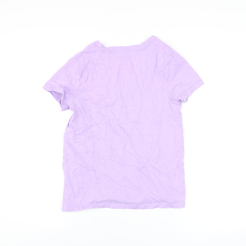 Levi's Women's Purple Cotton V-Neck Short Sleeve T-Shirt XS
