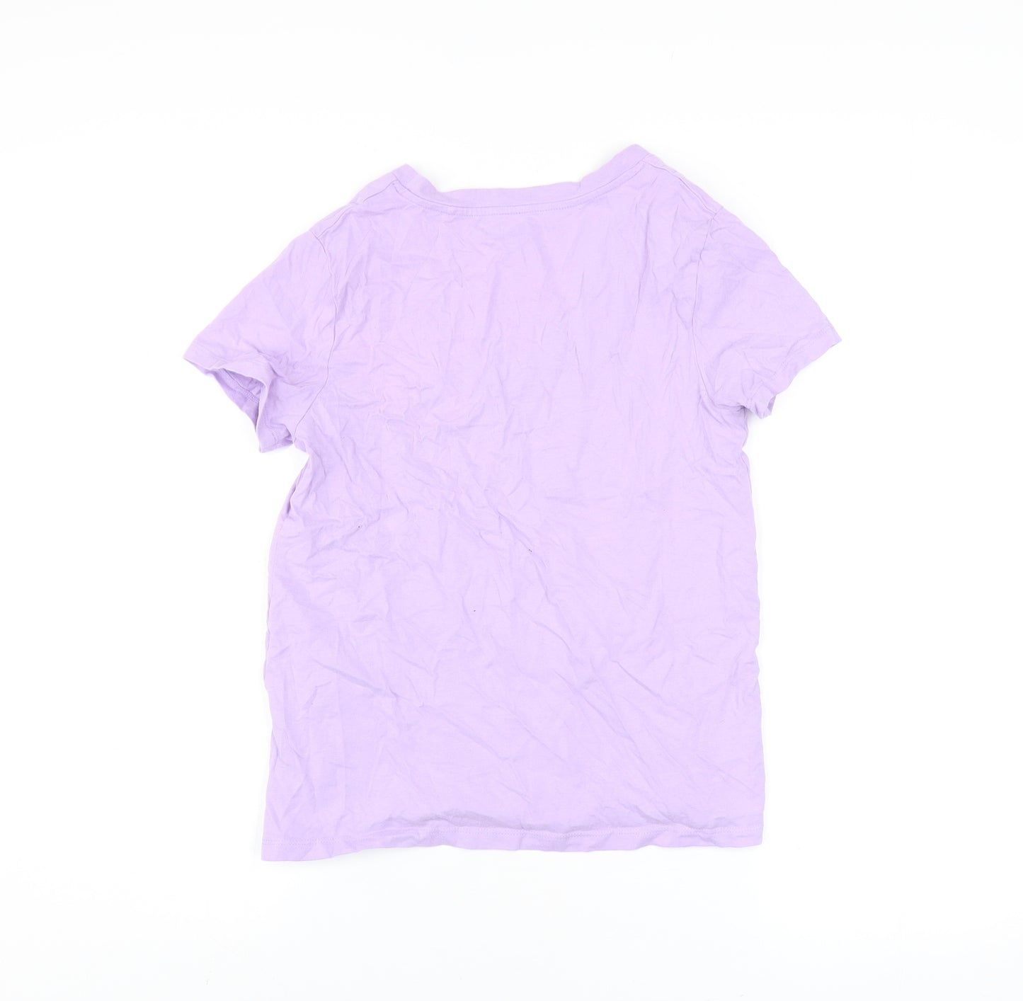 Levi's Women's Purple Cotton V-Neck Short Sleeve T-Shirt XS