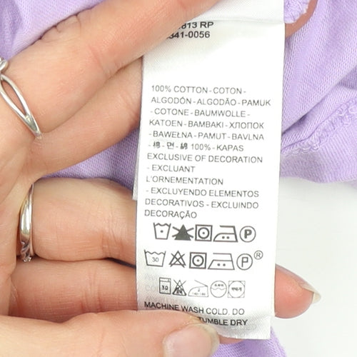 Levi's Women's Purple Cotton V-Neck Short Sleeve T-Shirt XS
