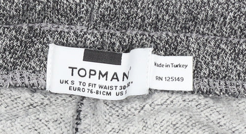 Topman Men's Grey Jogger Sweatpants Size S Regular Fit Activewear