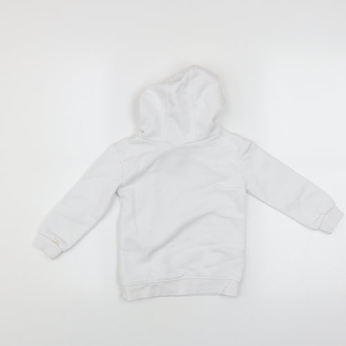 Nike Girls White Pullover Hoodie 2 Years Fleece Logo Hooded Sweatshirt