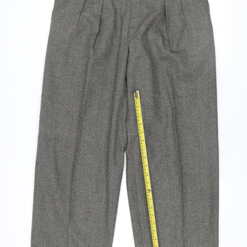 Florentino Men's Grey Wool Pleated Dress Trousers Size 34