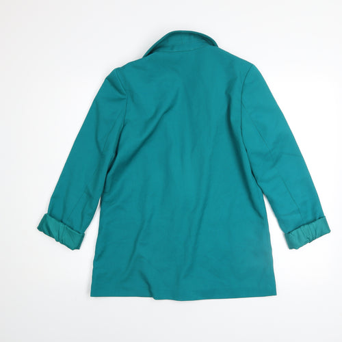 H&M Divided Women Green Cotton Blend Blazer Size 10