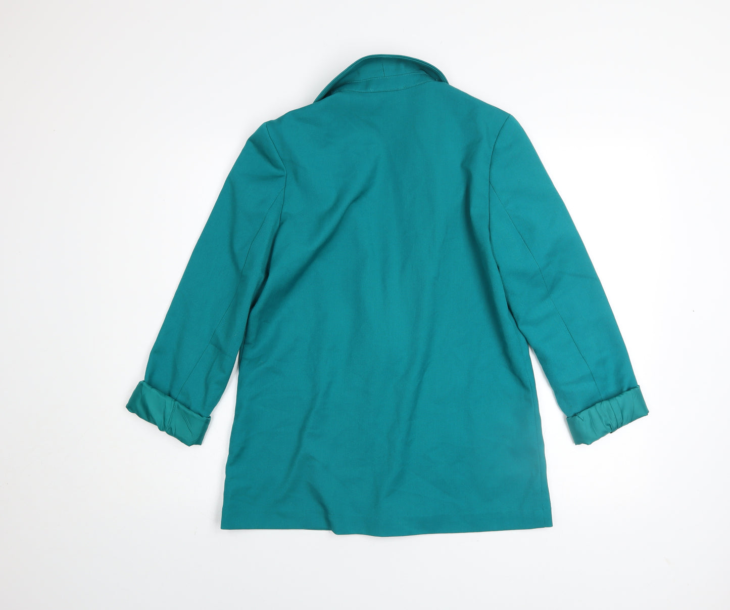 H&M Divided Women Green Cotton Blend Blazer Size 10