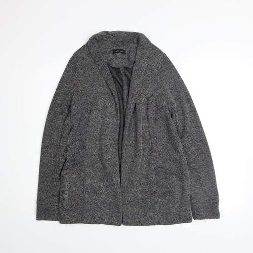 New Look Women's Grey Herringbone Blazer Jacket Size 8