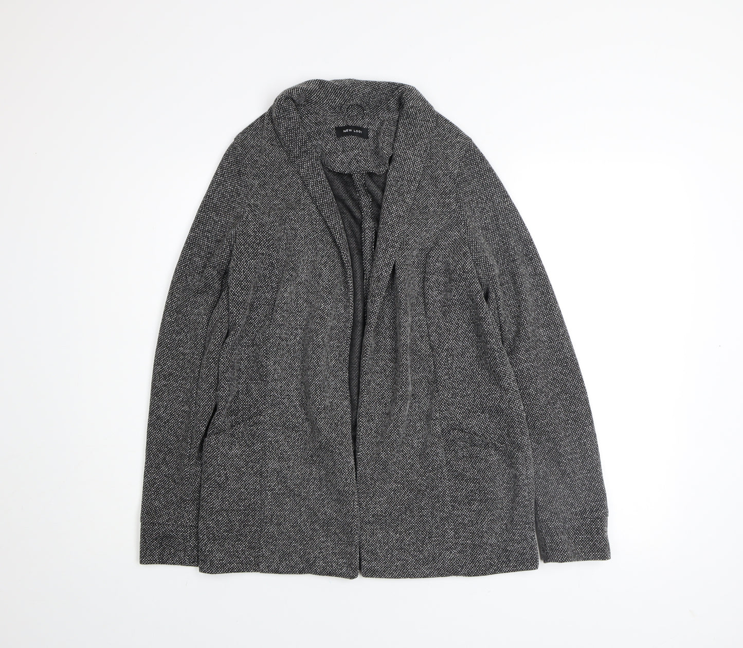 New Look Women's Grey Herringbone Blazer Jacket Size 8