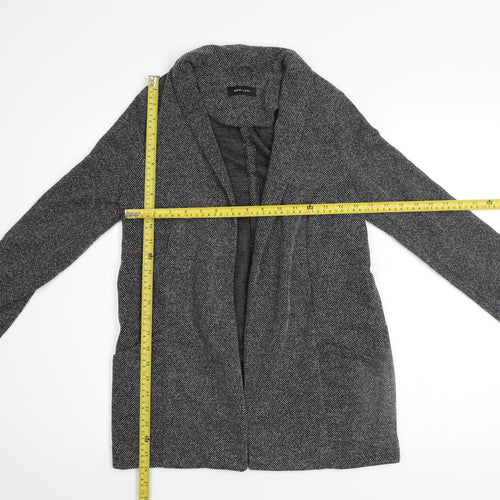 New Look Women's Grey Herringbone Blazer Jacket Size 8