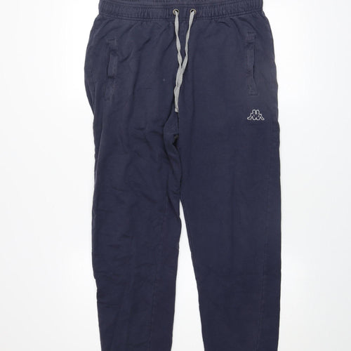 Kappa Men's Blue XL Jogger Trousers Cotton Drawstring Waist