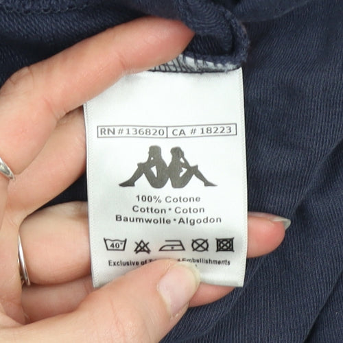 Kappa Men's Blue XL Jogger Trousers Cotton Drawstring Waist