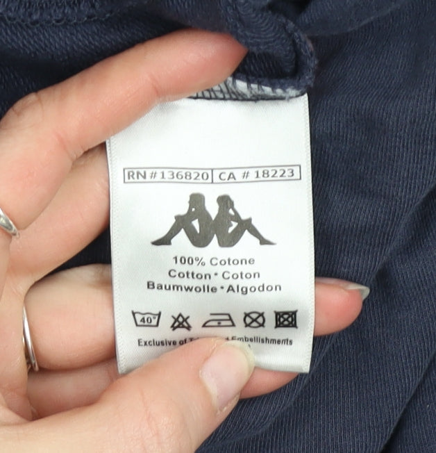 Kappa Men's Blue XL Jogger Trousers Cotton Drawstring Waist