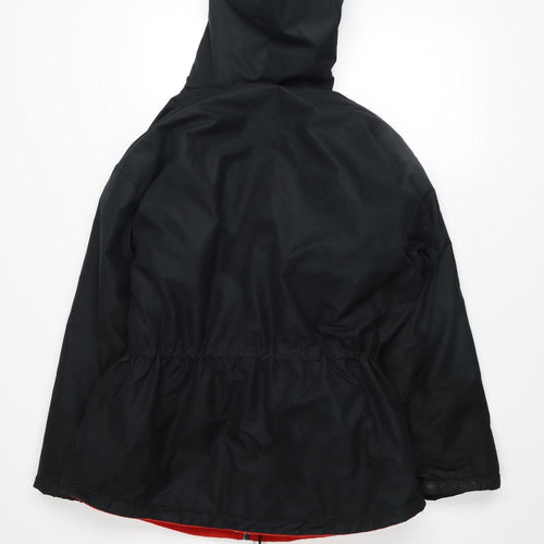 Reebok Womens Black Hooded Anorak XL Vintage Sports Jacket
