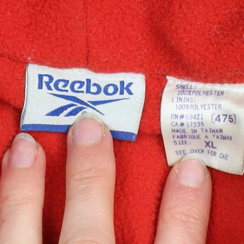 Reebok Womens Black Hooded Anorak XL Vintage Sports Jacket