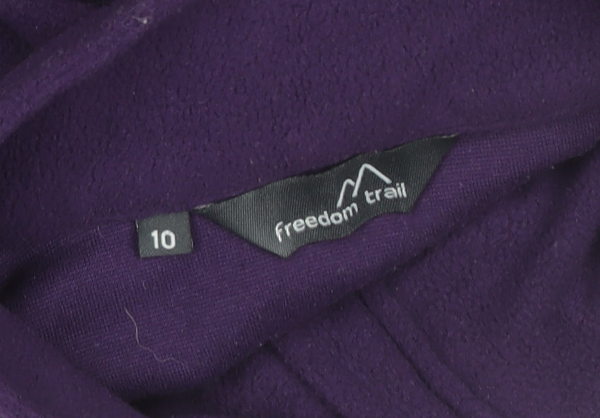 Freedom Trail Women's Purple Full Zip Fleece Jacket Size 10