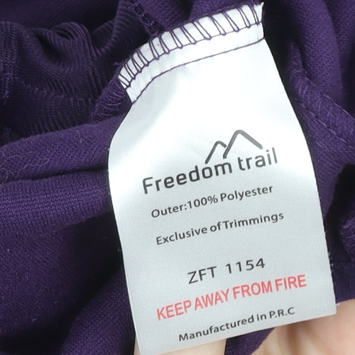 Freedom Trail Women's Purple Full Zip Fleece Jacket Size 10