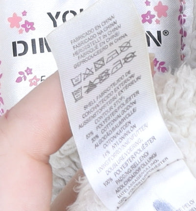 Young Dimension Girls Green Faux Fur Hooded Parka Coat 5-6 Years