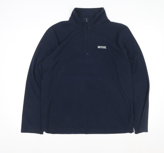 Regatta Men's Blue Fleece 1/2 Zip Pullover Sweatshirt L