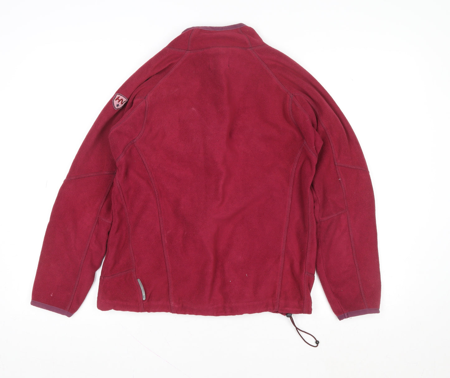 Human Nature Women's Red Fleece Zip Jacket Size M Regular Fit