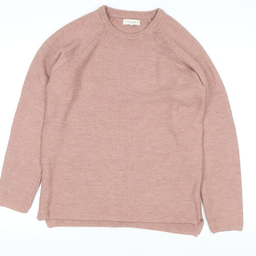 River Island Women's Pink Acrylic Knit Jumper Size M