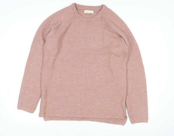 River Island Women's Pink Acrylic Knit Jumper Size M
