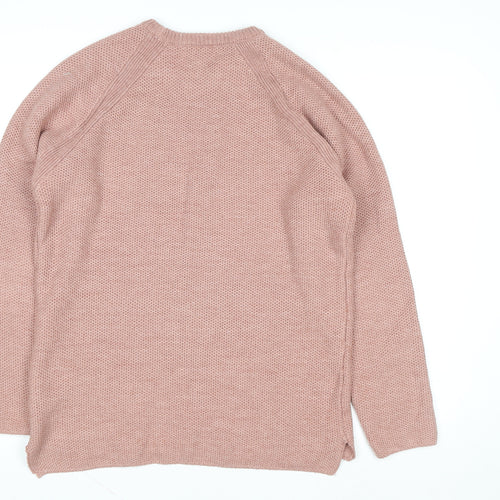 River Island Women's Pink Acrylic Knit Jumper Size M