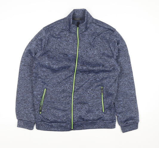 Slimwares Men's Blue Full Zip Polyester Fleece Jacket Size S