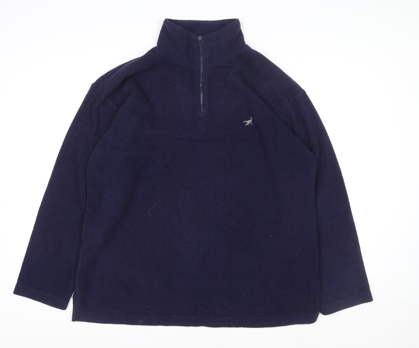 Scorpion Men's Blue Fleece 1/2 Zip Pullover Sweatshirt M