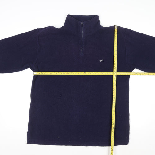 Scorpion Men's Blue Fleece 1/2 Zip Pullover Sweatshirt M