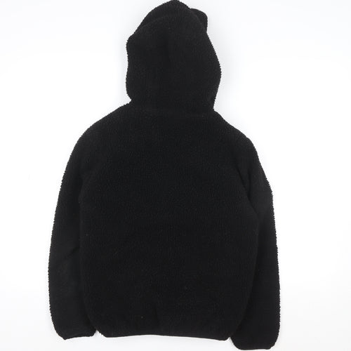 F&F Boys Black Hooded Fleece Zip Jacket 11-12 Years