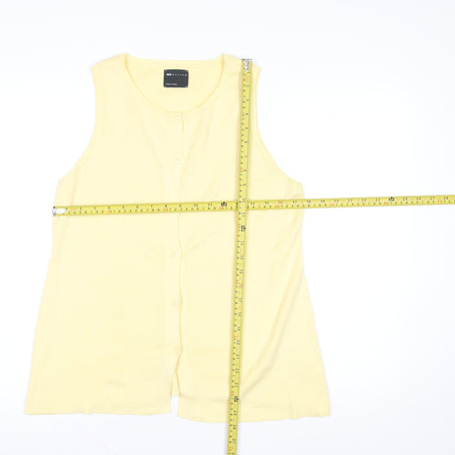 ASOS Women Yellow Sleeveless Button Camisole Top M
