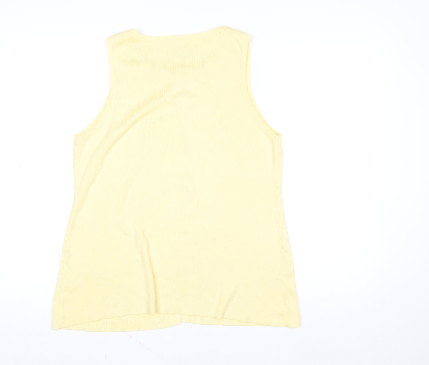 ASOS Women Yellow Sleeveless Button Camisole Top M