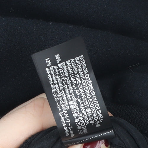 ZARA Boys Black Varsity Jacket 3 Years Wool Blend Button Up Bomber