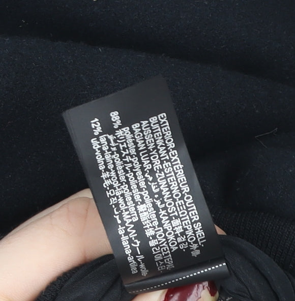 ZARA Boys Black Varsity Jacket 3 Years Wool Blend Button Up Bomber