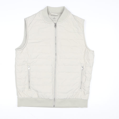 Marks and Spencer Women Beige L Shower Resistant Puffer Waistcoat