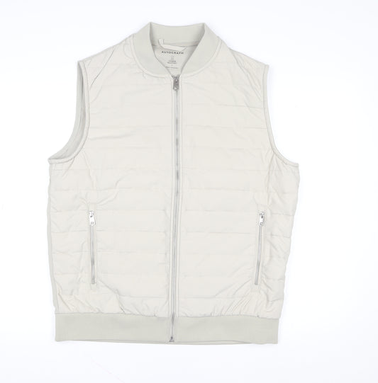 Marks and Spencer Women Beige L Shower Resistant Puffer Waistcoat