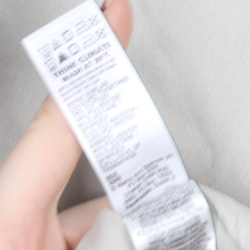 Marks and Spencer Women Beige L Shower Resistant Puffer Waistcoat