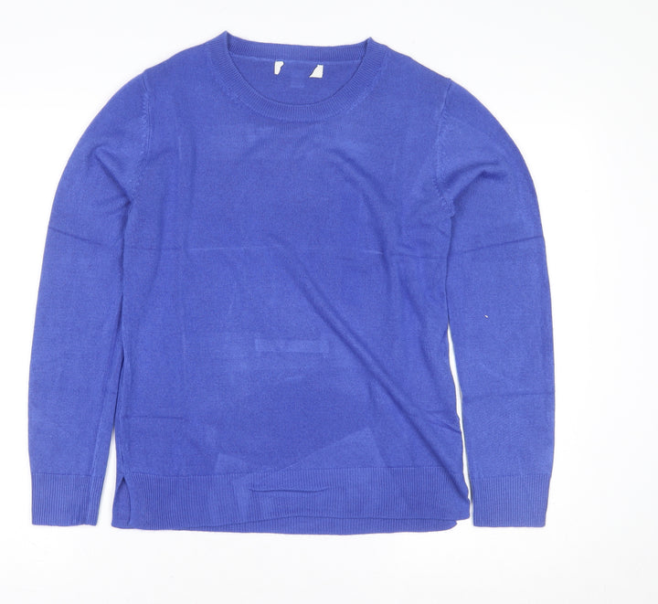 Marks and Spencer Womens Blue Pullover Sweater Size 10 Cotton Blend