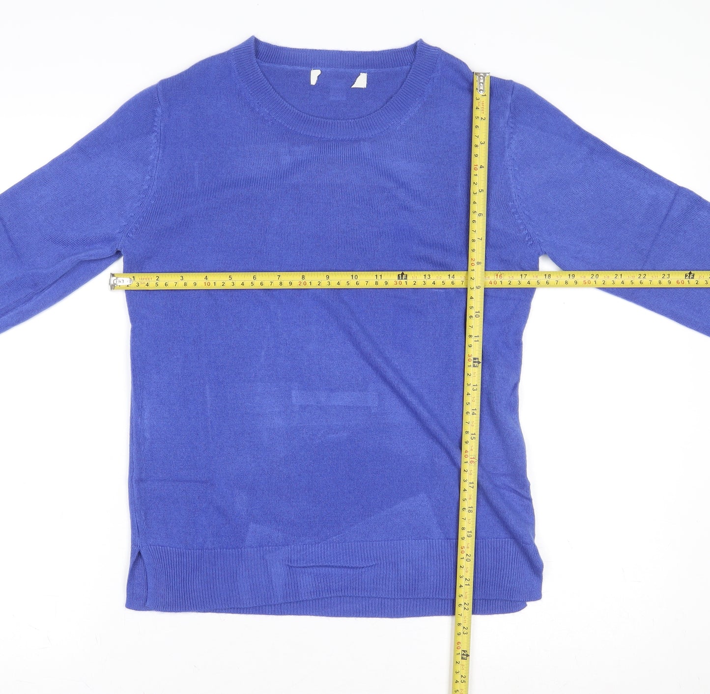 Marks and Spencer Womens Blue Pullover Sweater Size 10 Cotton Blend