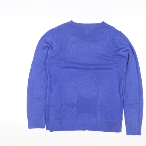 Marks and Spencer Womens Blue Pullover Sweater Size 10 Cotton Blend