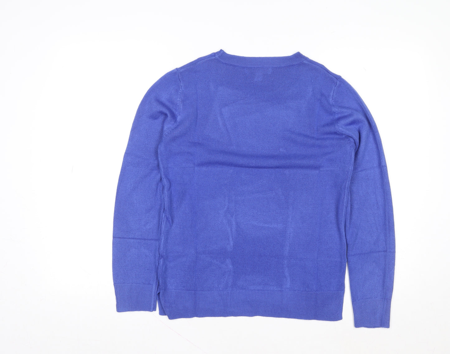 Marks and Spencer Womens Blue Pullover Sweater Size 10 Cotton Blend