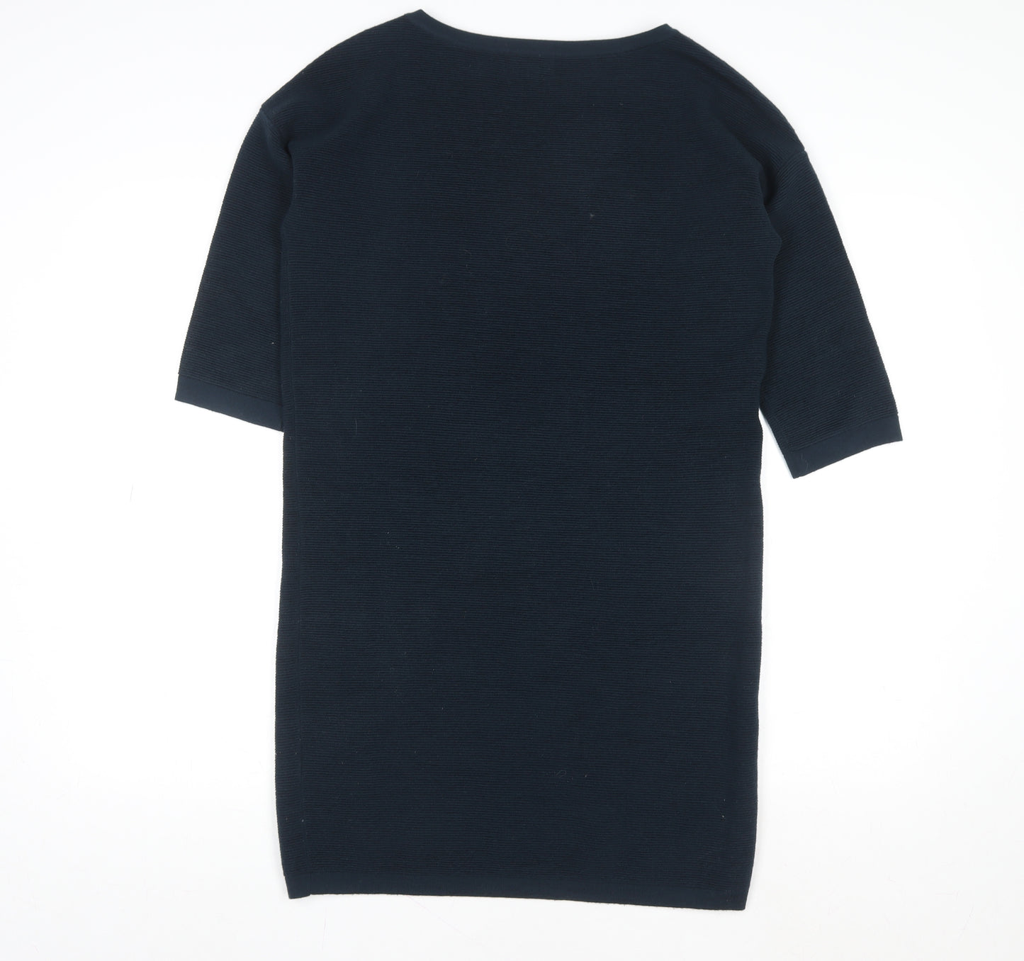 Jigsaw Women's Navy Wool Shift Dress Size S Knee Length