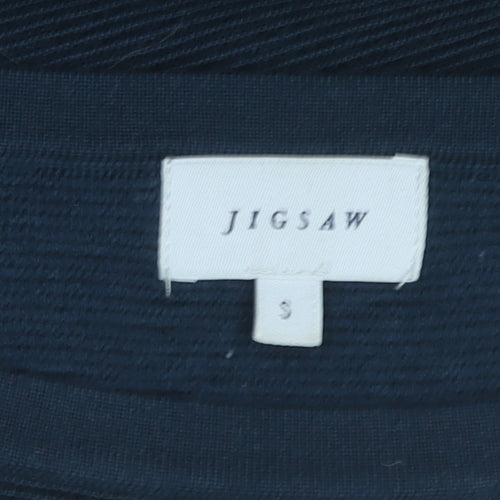 Jigsaw Women's Navy Wool Shift Dress Size S Knee Length