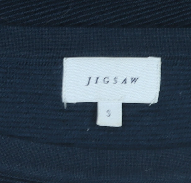 Jigsaw Women's Navy Wool Shift Dress Size S Knee Length