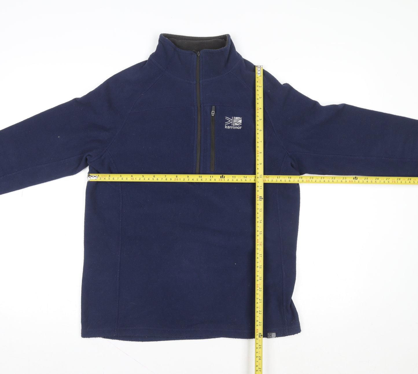 Karrimor Men's Blue Fleece 1/4 Zip Pullover Sweatshirt Size S