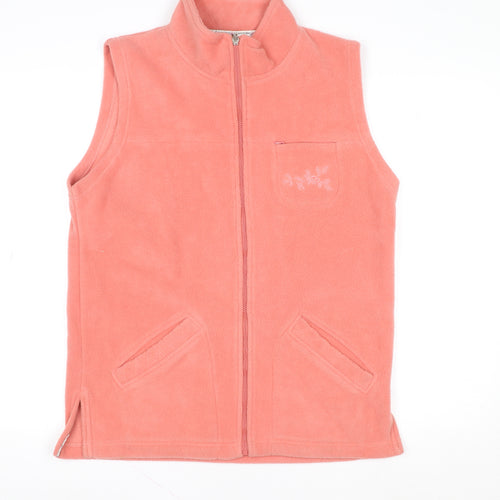 Country Rose Womens Pink Fleece Waistcoat Size M 14-16 Bodywarmer